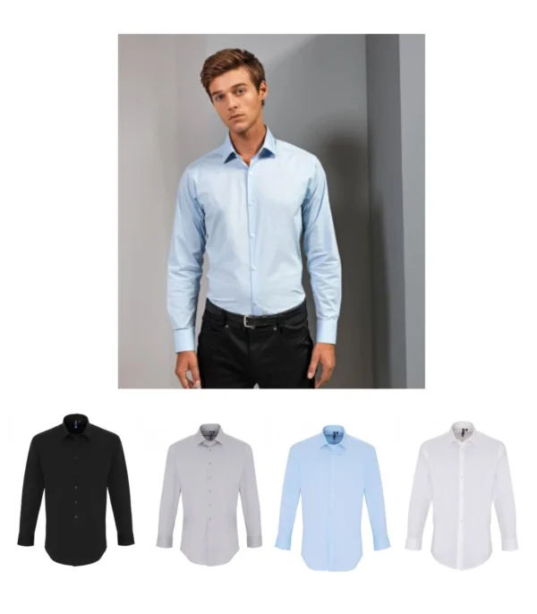 Premier PR244 Long Sleeve Stretch Fit Poplin shirt